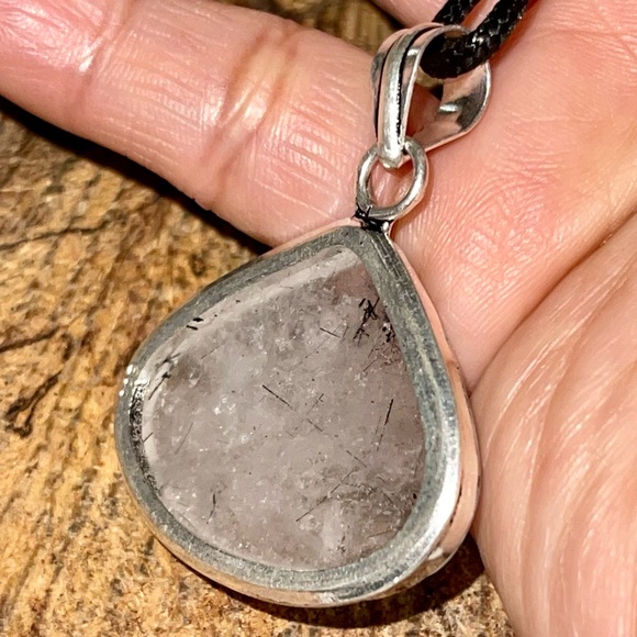 Needle- Like Rutilated Quartz Pendant 1 7/8” - Picture 9 of 10